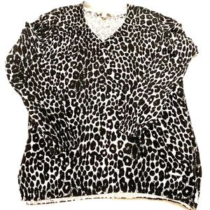 Michael Kors size large cheetah print sweater